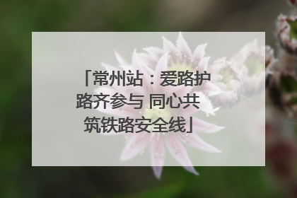 常州站：爱路护路齐参与 同心共筑铁路安全线