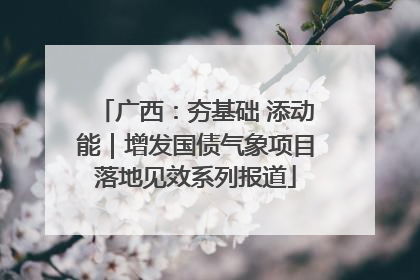广西：夯基础 添动能｜增发国债气象项目落地见效系列报道
