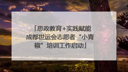 思政教育+实践赋能 成都世运会志愿者“小青椒”培训工作启动