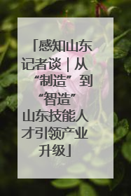 感知山东记者谈｜从“制造”到“智造” 山东技能人才引领产业升级