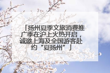 扬州夏季文旅消费推广季在沪上火热开启，诚邀上海及全国游客赴约“夏扬州”