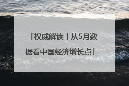 权威解读丨从5月数据看中国经济增长点