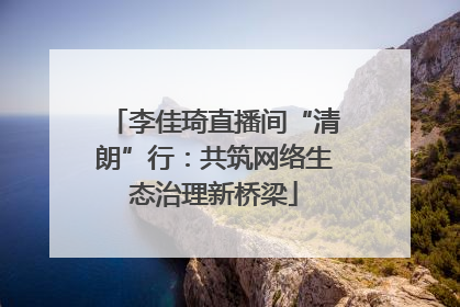 李佳琦直播间“清朗”行：共筑网络生态治理新桥梁