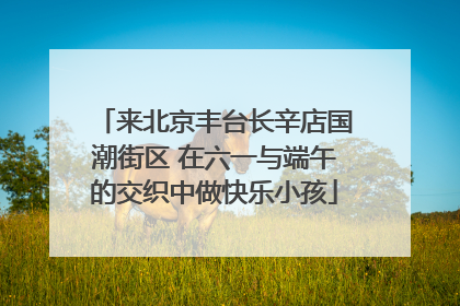 来北京丰台长辛店国潮街区 在六一与端午的交织中做快乐小孩