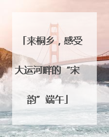 来桐乡，感受大运河畔的“宋韵”端午