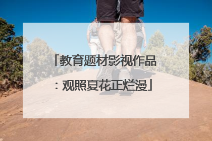 教育题材影视作品：观照夏花正烂漫