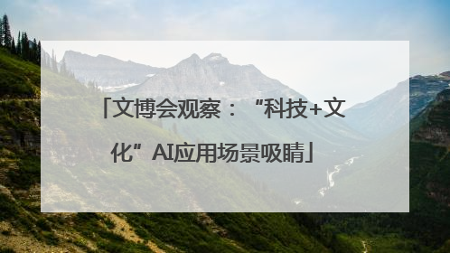文博会观察：“科技+文化”AI应用场景吸睛