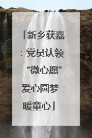 新乡获嘉：党员认领“微心愿” 爱心圆梦暖童心