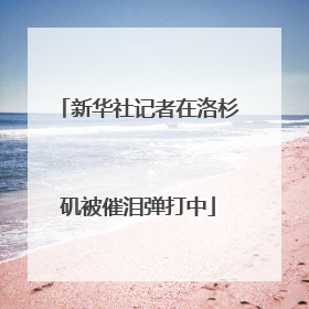 新华社记者在洛杉矶被催泪弹打中
