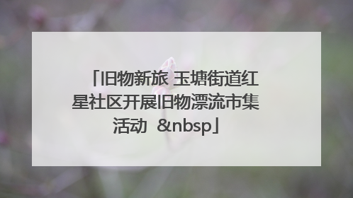 旧物新旅 玉塘街道红星社区开展旧物漂流市集活动   