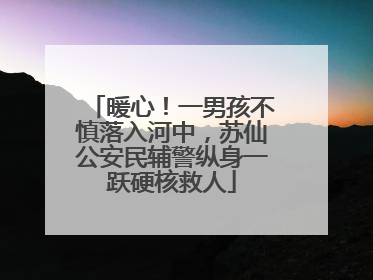 暖心！一男孩不慎落入河中，苏仙公安民辅警纵身一跃硬核救人