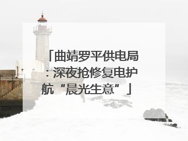 曲靖罗平供电局：深夜抢修复电护航“晨光生意”