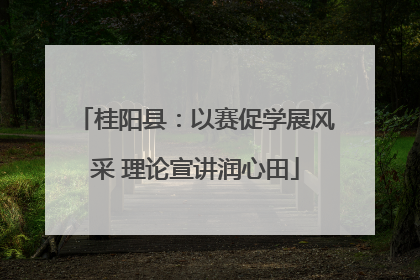 桂阳县：以赛促学展风采 理论宣讲润心田