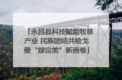 永昌县科技赋能牧草产业 民族团结共绘戈壁“绿富美”新画卷
