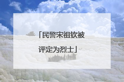 民警宋祖钦被评定为烈士