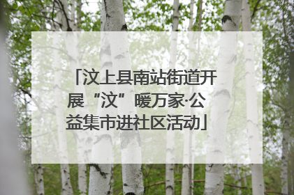 汶上县南站街道开展“汶”暖万家·公益集市进社区活动