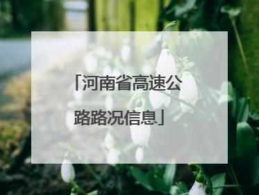河南省高速公路路况信息
