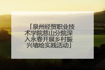 泉州经贸职业技术学院慈山分院深入永春开展乡村振兴墙绘实践活动