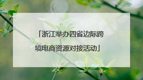 浙江举办四省边际跨境电商资源对接活动