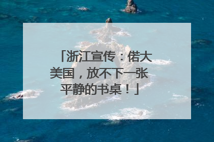 浙江宣传：偌大美国，放不下一张平静的书桌！