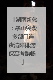 湖南新化：暴雨突袭 多部门连夜清障排涝保高考路畅