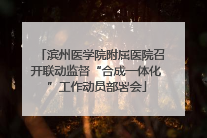 滨州医学院附属医院召开联动监督“合成一体化”工作动员部署会