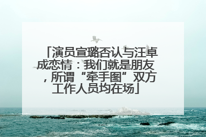 演员宣璐否认与汪卓成恋情：我们就是朋友，所谓“牵手图”双方工作人员均在场