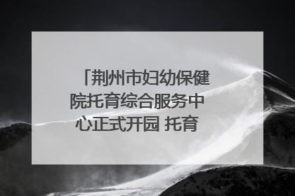 荆州市妇幼保健院托育综合服务中心正式开园 托育宣传月同步启动