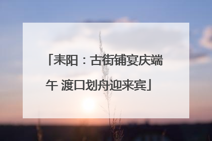 耒阳：古街铺宴庆端午 渡口划舟迎来宾