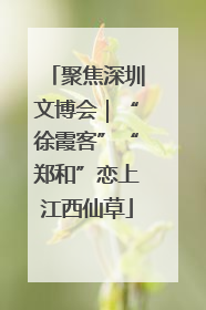 聚焦深圳文博会｜“徐霞客”“郑和”恋上江西仙草