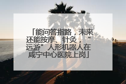 能问答指路，未来还能按摩、针灸，“远游”人形机器人在咸宁中心医院上岗