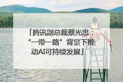 腾讯副总裁蔡光忠：“一带一路”背景下推动AI可持续发展