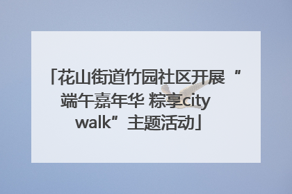 花山街道竹园社区开展“端午嘉年华 粽享city walk”主题活动