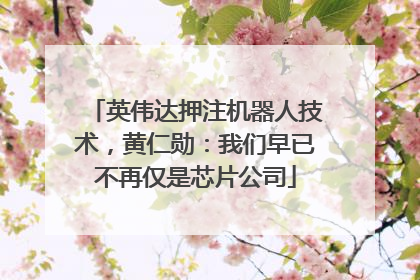 英伟达押注机器人技术，黄仁勋：我们早已不再仅是芯片公司