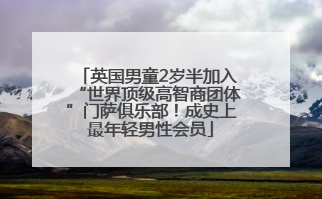 英国男童2岁半加入“世界顶级高智商团体”门萨俱乐部！成史上最年轻男性会员