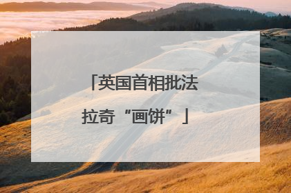 英国首相批法拉奇“画饼”