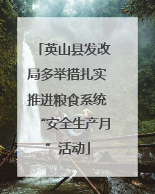 英山县发改局多举措扎实推进粮食系统“安全生产月”活动