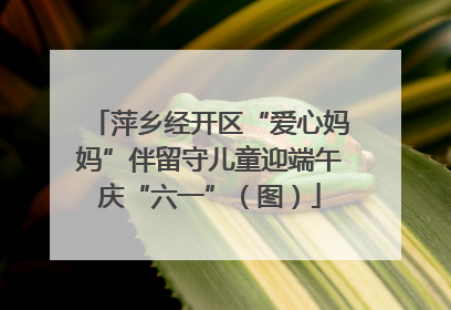 萍乡经开区“爱心妈妈”伴留守儿童迎端午庆“六一”（图）