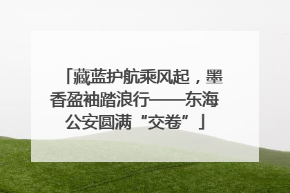 藏蓝护航乘风起，墨香盈袖踏浪行——东海公安圆满“交卷”