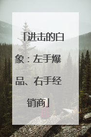 进击的白象：左手爆品、右手经销商