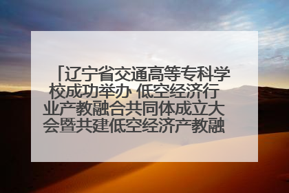 辽宁省交通高等专科学校成功举办 低空经济行业产教融合共同体成立大会暨共建低空经济产教融合新生态论坛