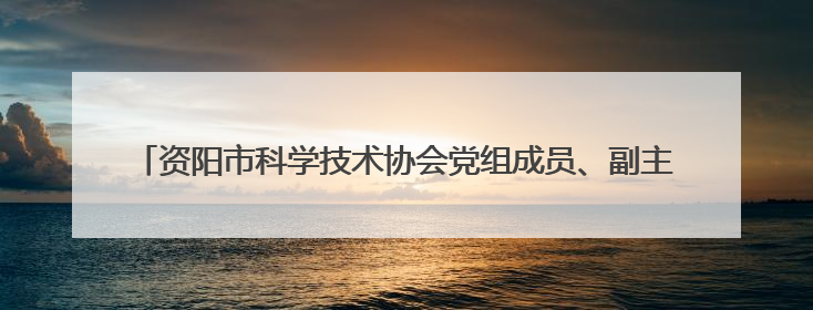 资阳市科学技术协会党组成员、副主席刘小彬 接受纪律审查和监察调查