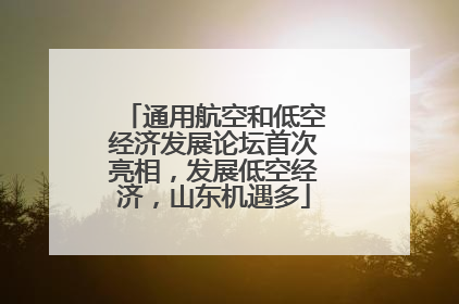 通用航空和低空经济发展论坛首次亮相，发展低空经济，山东机遇多