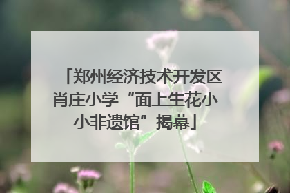 郑州经济技术开发区肖庄小学“面上生花小小非遗馆”揭幕