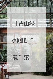 青山绿水间的“碳”索