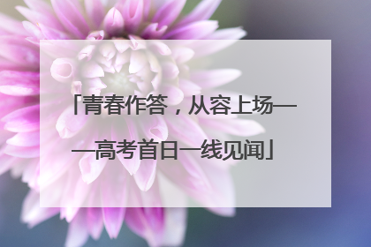 青春作答，从容上场——高考首日一线见闻