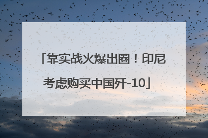 靠实战火爆出圈！印尼考虑购买中国歼-10