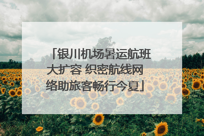 银川机场暑运航班大扩容 织密航线网络助旅客畅行今夏
