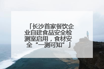 长沙首家餐饮企业自建食品安全检测室启用，食材安全“一测可知”