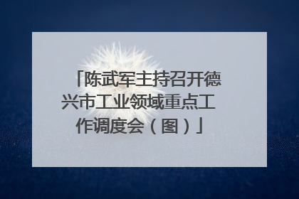 陈武军主持召开德兴市工业领域重点工作调度会（图）